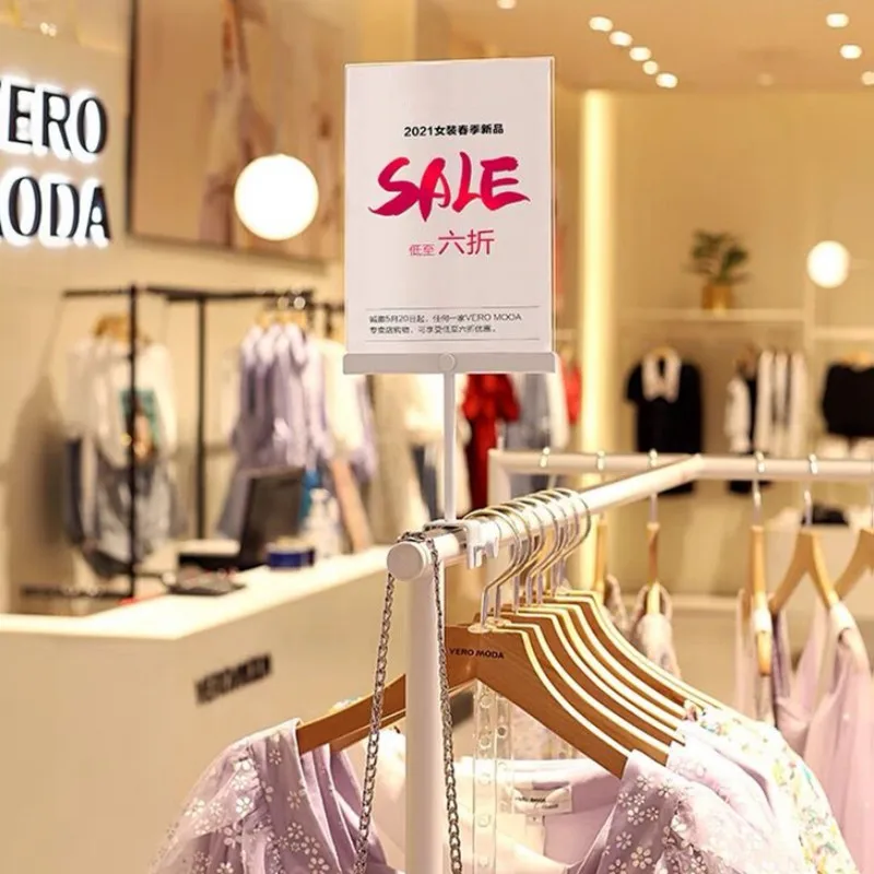 A5 조정 가능한 금속 선반 사인 홀더 스탠드 프레임 포스터 사무실 팝 클립, 쇼핑 가이드 빌보드 결혼식 회의 표지