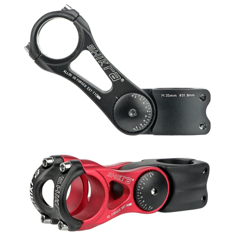 SHIKRA SK01 Mtb Power bicycle stem Road Mountain Bike Table 90/110/145mm Rod Adjustable 31.8 25.4 Riser Negative