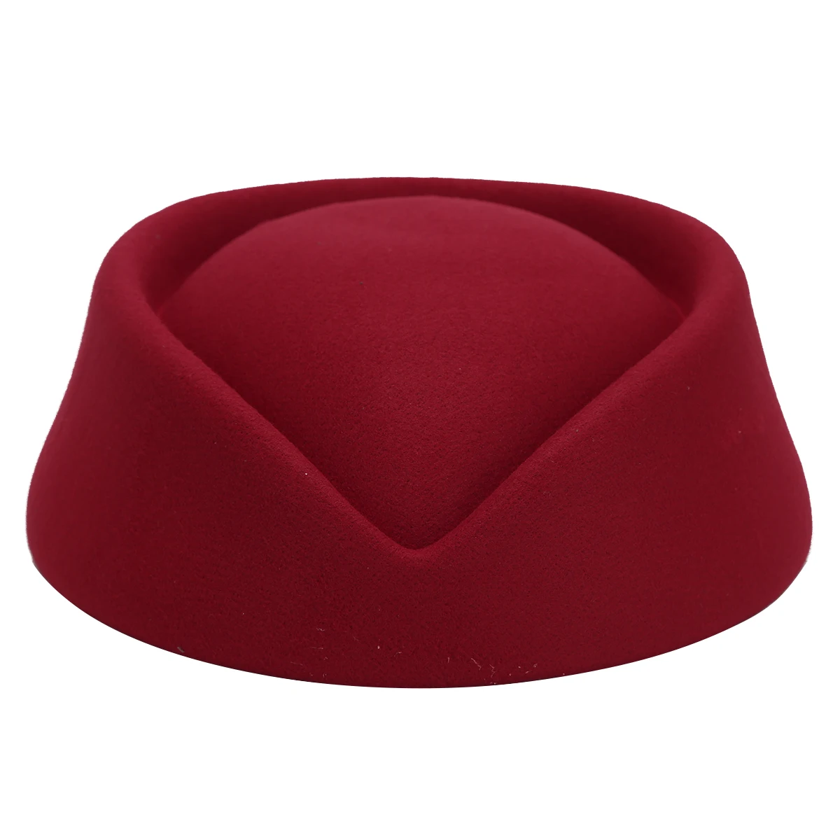 Имитация шерсти Войлок стюардесса воздушная стюардесса Pillbox Hat Millinery каплевидный чародей основа кепки для косплея костюм аксессуары