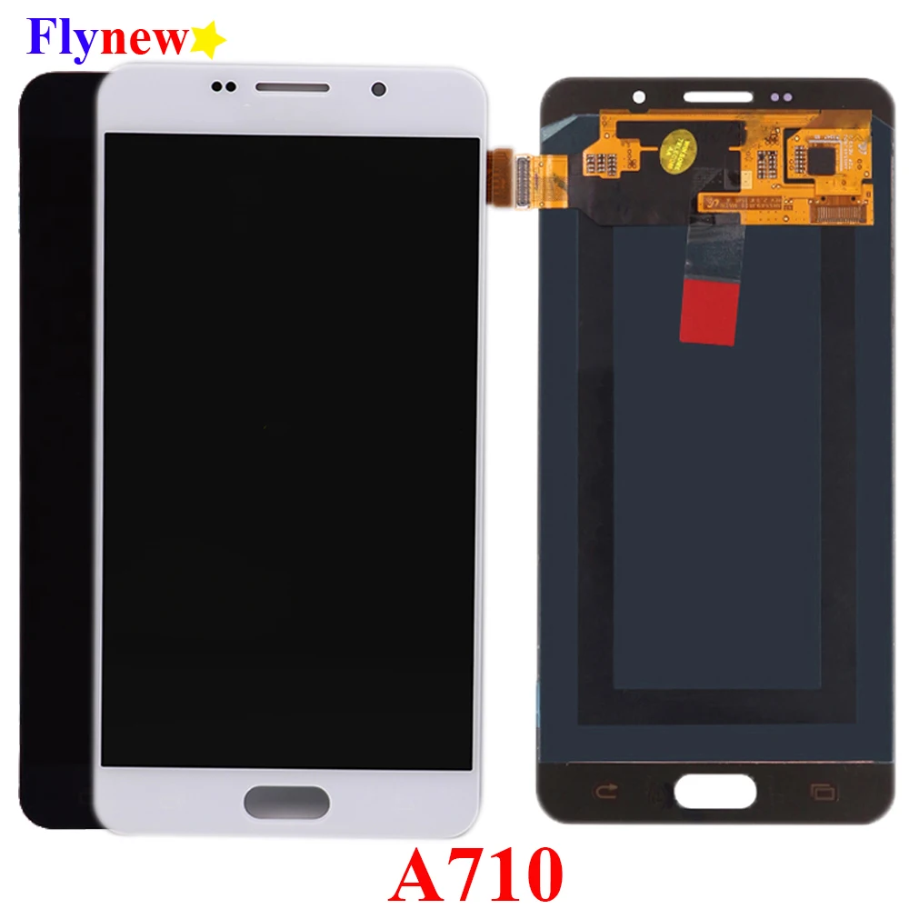 ЖК дисплей AMOLED 5 дюйма для Samsung Galaxy A710 A7 2016 SM A710F A710M A7100 сенсорный экран дигитайзер в