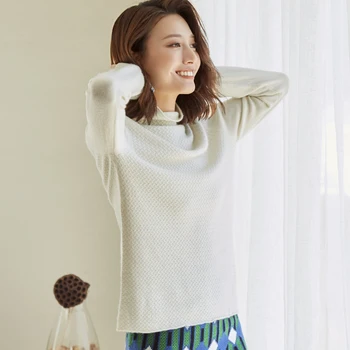 

High collar sweater 2019 new autumn and winter solid color raglan sleeves two lapel collar loose wild knit bottoming shirt