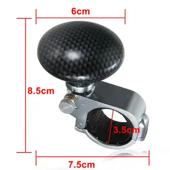 

Black Power Steering Wheel Knob 8 X 5.6cm 3.14"X2.20" 32 Mm Handle Knob