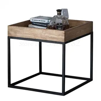 

Nordic wrought iron rack balcony simple personality side several floor display stand creative simple solid wood flower pot flowe