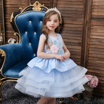 فستان الأميرة من الدانتيل للفتيات من 0 إلى 8 سنوات 3