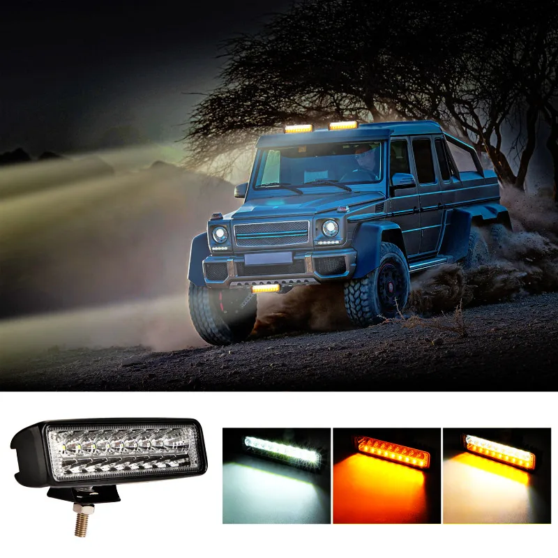 

SUV Working Lamp 60W LED Double Row 8D Spotlight Three Line For SUV Off-road Vehicles With DRL Two Modes Lamp Car Accessories