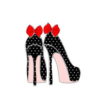

Personality Body Heels Ribbons Sexy Girl Car Sticker Cover Scratches Waterproof Bumper Window Windshield Pvc 10.8CM X 12.2CM
