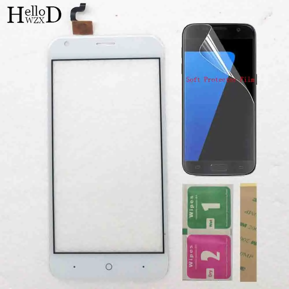 

Touch Screen Panel For BQ BQS 5045 BQS-5045 Touch Screen Digitizer Panel Front Glass Lens Sensor Protector Film 3M Glue Wipes