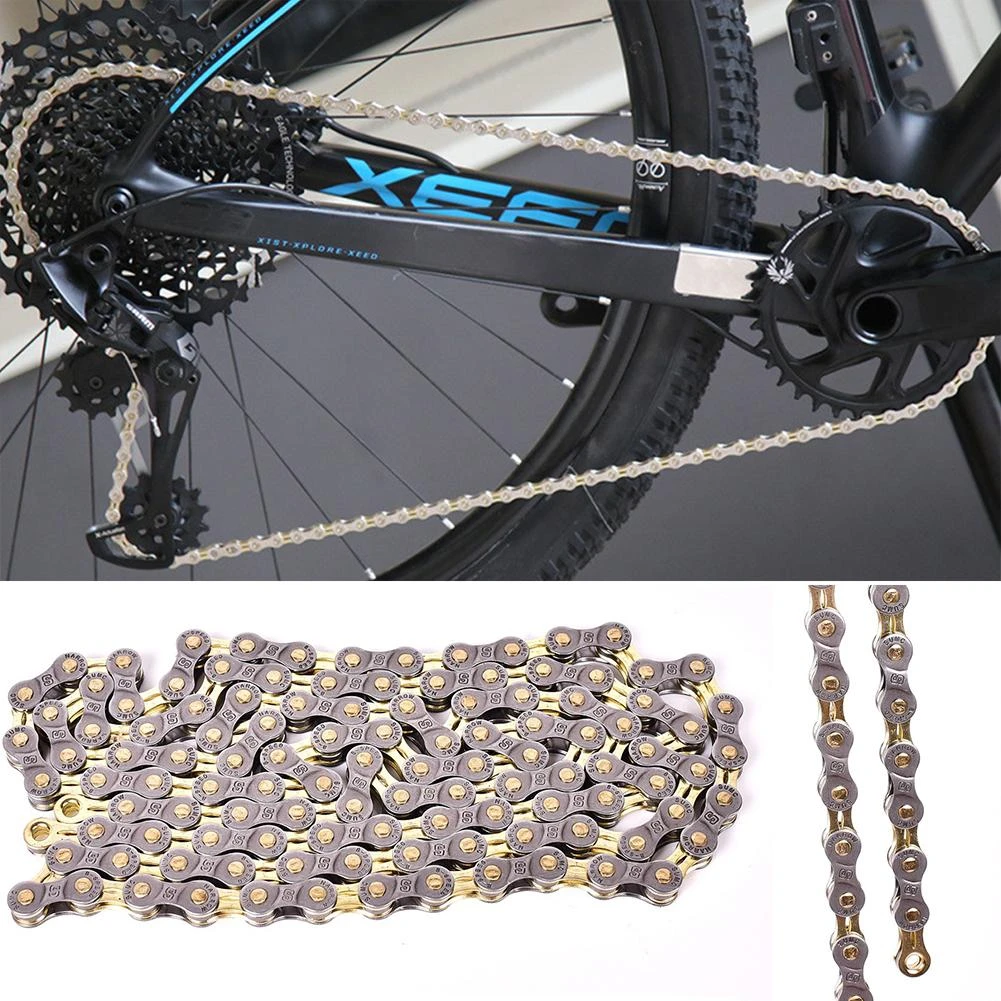 10 Speed Mountain MTB Road Bike Bicycle Chain Steel 116 Links with 2 Join Links