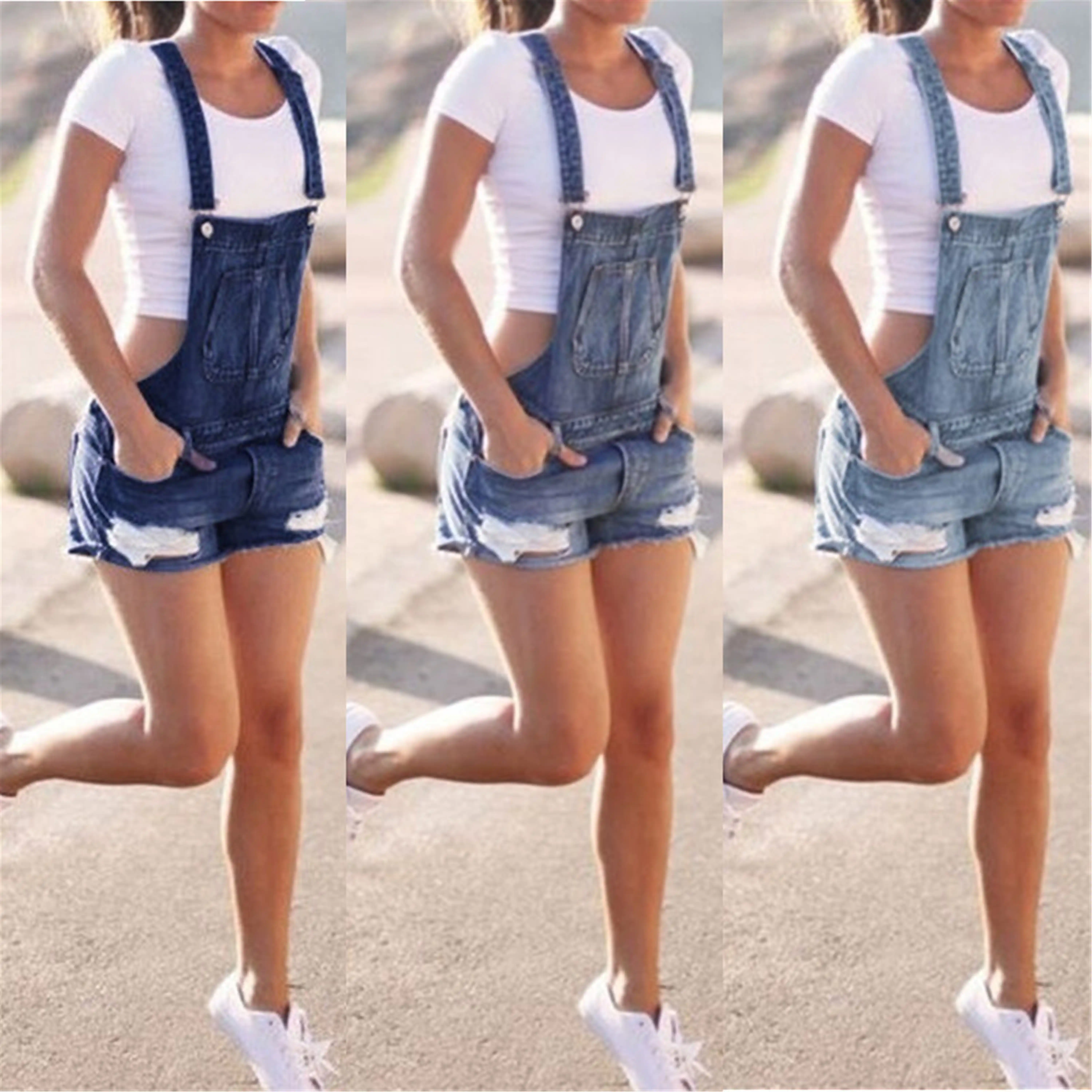jean short romper