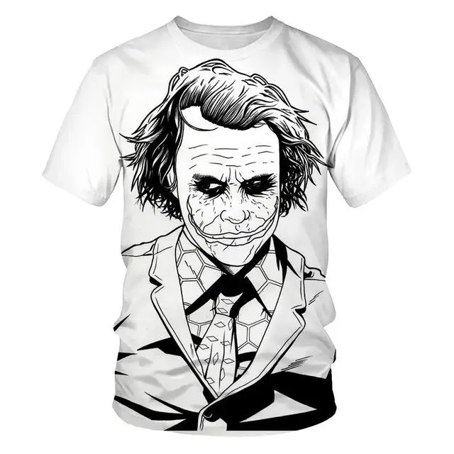NT-1017 Joker Jerome sketch 3D портретная печать забавная футболка с короткими рукавами для мужчин и женщин 3D топы для забавной модной одежды - Цвет: NT-1017