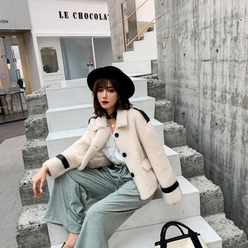 

adishree 2019 Women Coat Casual outerwear winter clothing Ladies fashion warm woolen Jackets female elegant Single Breasted