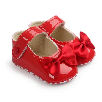 

Baby Princess Shoes Baby Girl Toddler Leather Shoes Newborn Babies Bownot Red Party Dress Shoes Baby 2020 New Year Pram Shoe D30