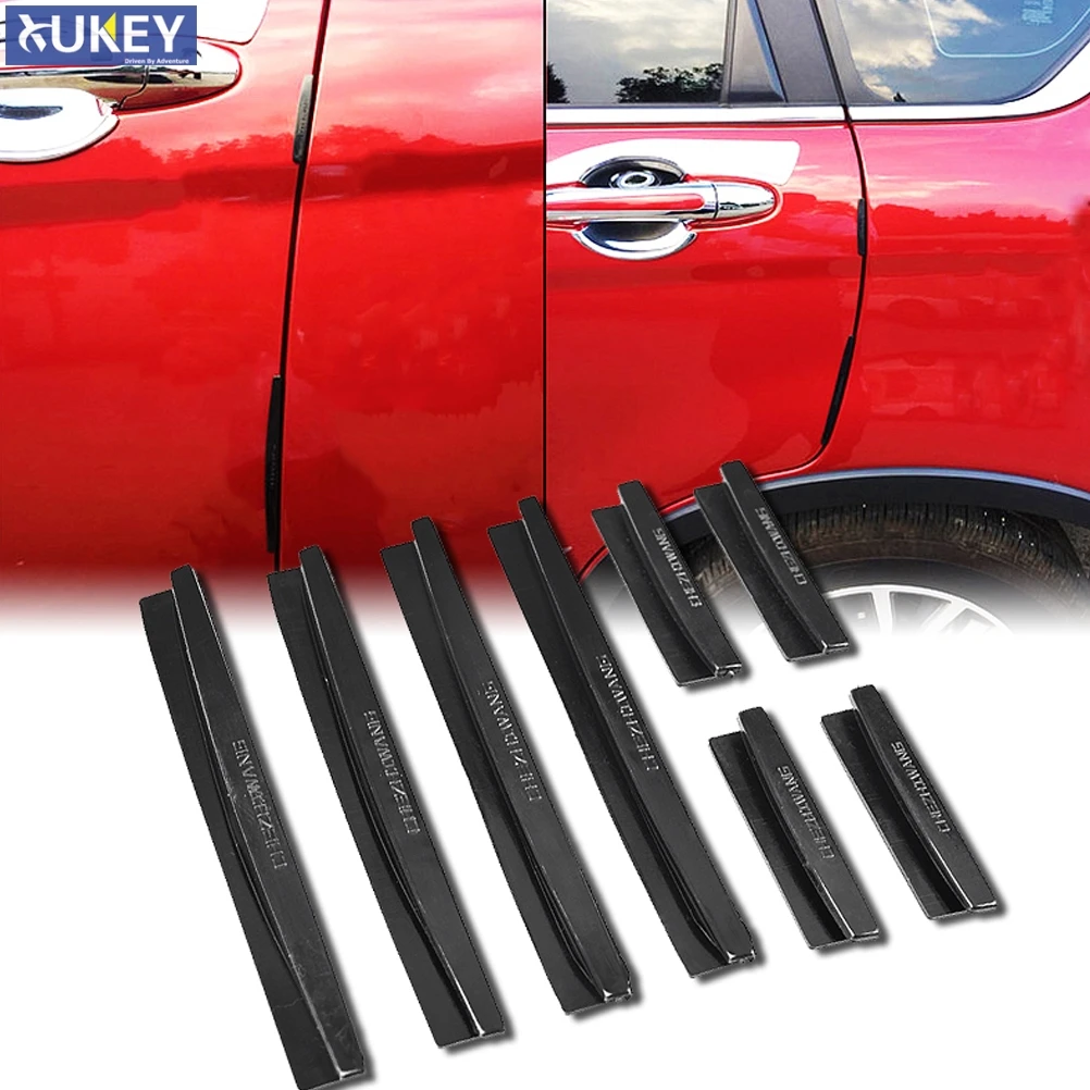Car Black Rubber Anti-Rub Strip Door Edge Crash Guard Scratch Bar Protection Pad