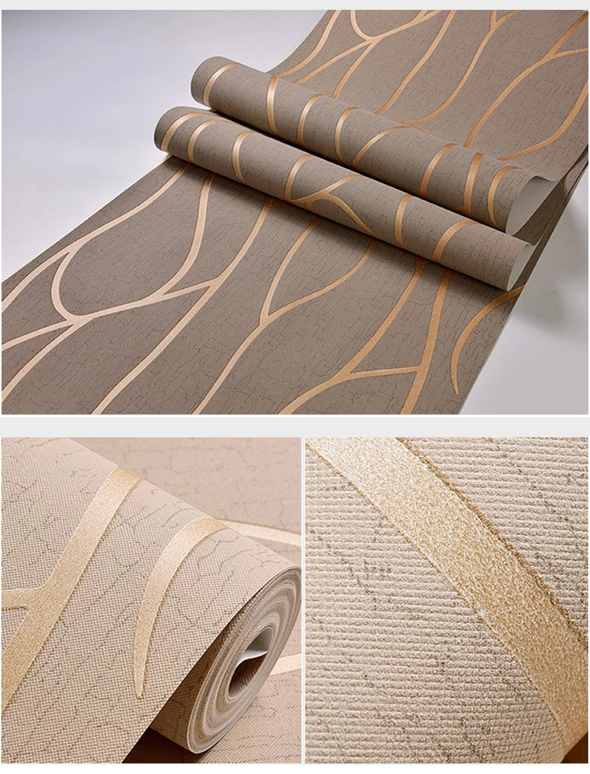 9.5M onwoven Wallpaper Simple Wallpaper Roll Bedroom Dinning Living