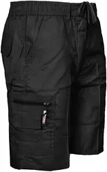 Short uni pour hommes, poches de COMBAT, POLYESTER, coton, plage, FITNESS, pantalon élastique, nouvelle collection 