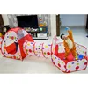 IMBABY Children's Tent 3 In 1 Toy Tent&Baby Balls Pool&Crawling Tunnel Foldable Tipi Tent Baby Playpen Outdoor Toys for Children 4