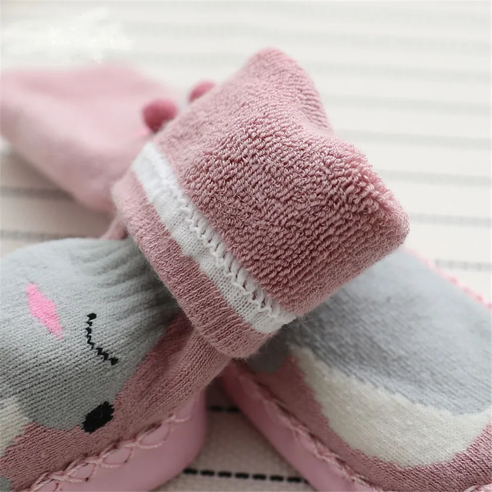 Зимние носки для малышей; носки для маленьких мальчиков и девочек; chaussette; хлопковые носки-тапочки для малышей; нескользящие носки для малышей