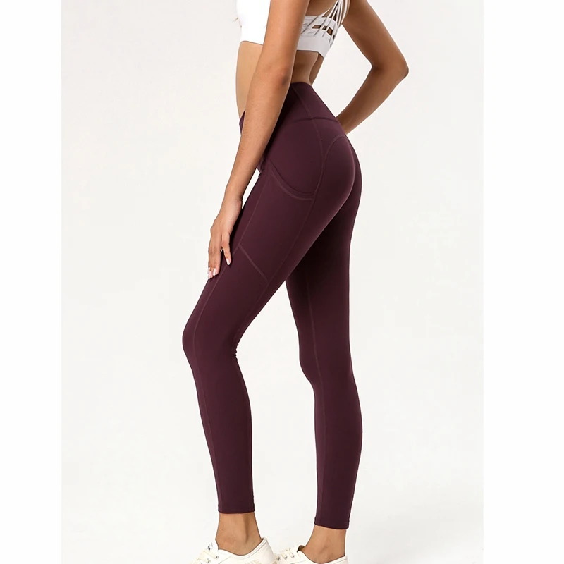 Yoga Pants Ladies High Waist Smooth Tights Trousers Running Pants