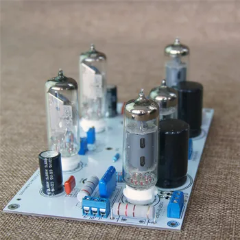 

Vacuum Tube Preamplifier Stereo Amp ower Amplifier PCB 6E2 Level Indicator Bare Board 6N2/6N1+6P1 3W*2