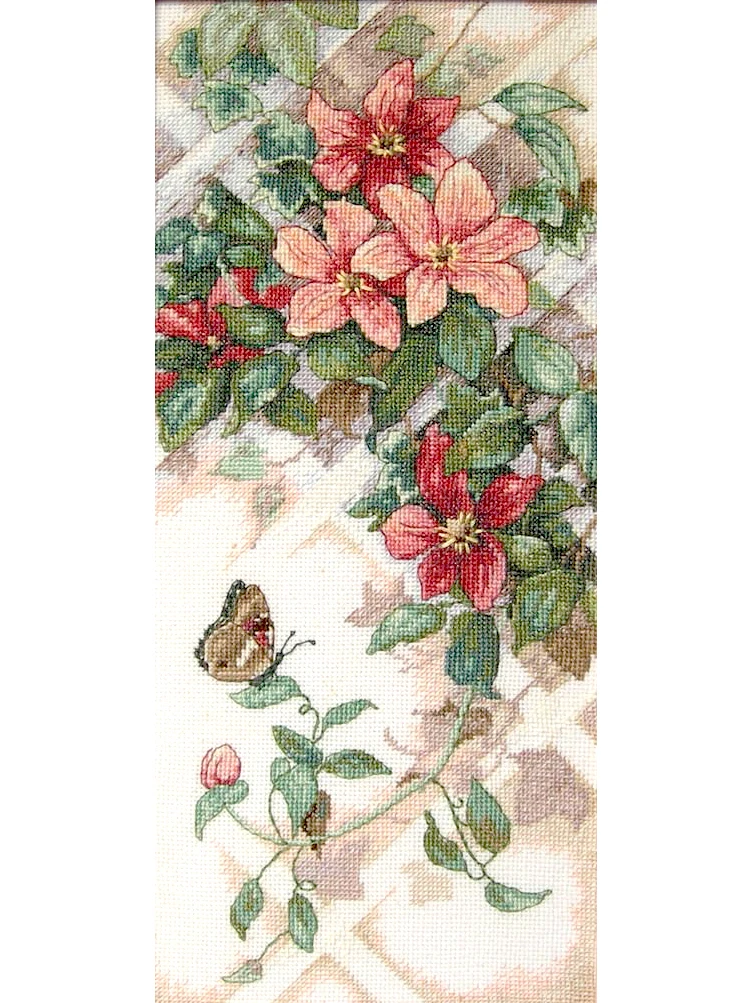 Набор для вышивания «Dimensions 13686 Butterfly and Clematis(Бабочки и клематисы)»