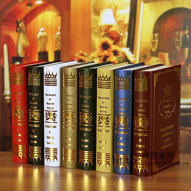 Home Ornament Prop Books Decoration Book European Style Fake Book Simulation Book 0611