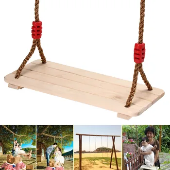 

Kids Swing Hammock Cuddle Steady Seat Swing Outdoor Wood Hanging Rope Seat Kids Children Swing Garden Playground Play Toys