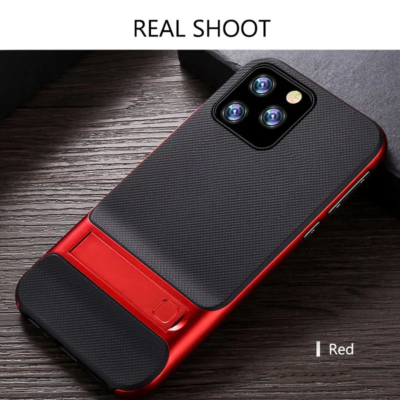 Чехол для телефона iPhone 11, чехол, мягкий, из силиконового материала, противоударный чехол для iPhone 11 Pro Max, чехол 11 Pro - Цвет: Red