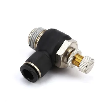 

1/4'' 3/8'' 1/2'' BSPT Male x Fit 12mm OD Tube Throttle waterproof corrosion-resistant and wear-resistant pneumatic stop valve