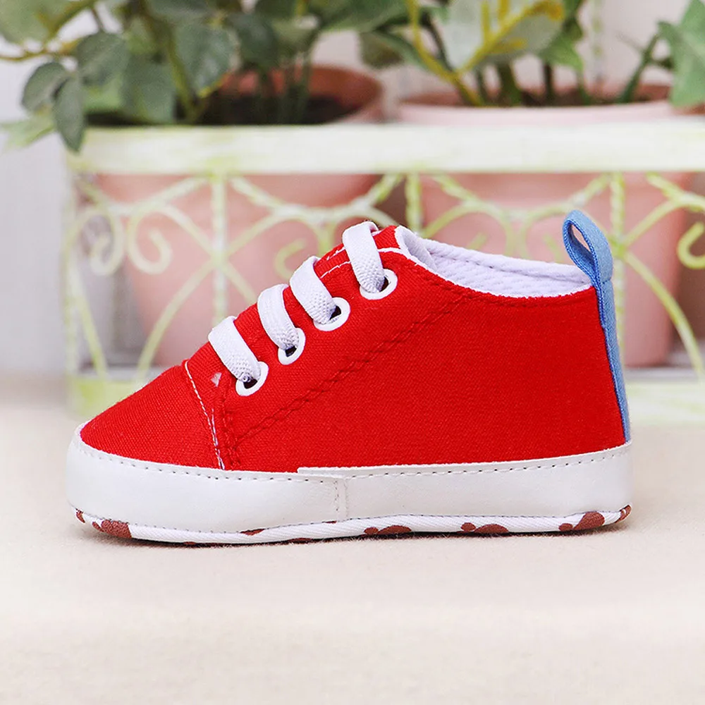 New Canvas Classic Sports Shoes Baby baby girl polka dot bow toddler shoes baby shoes baby shoes Newborn Baby 