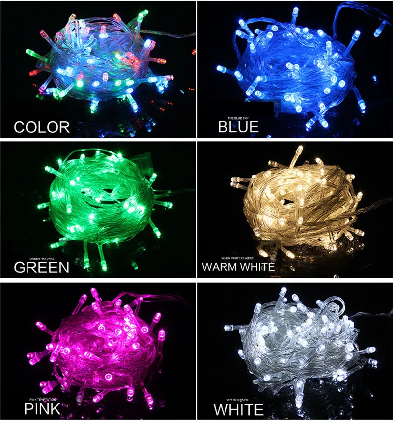 10 м Рождественский светильник s уличный светодиодный гирлянда Рождественское украшение для дома светодиодный светильник s Сад праздник патио Сказочный светильник