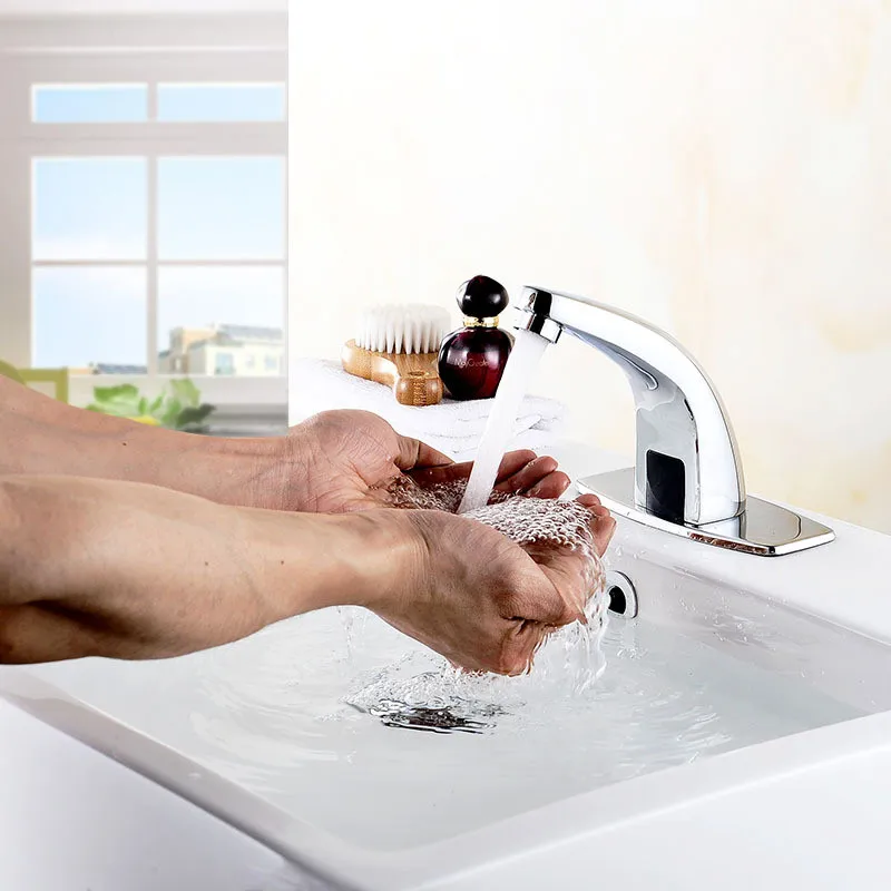 Automatic Tap Hand Free Infrared Sensor Faucet Kitchen Bathroom Chrome Basin Sink Mixer | Обустройство дома