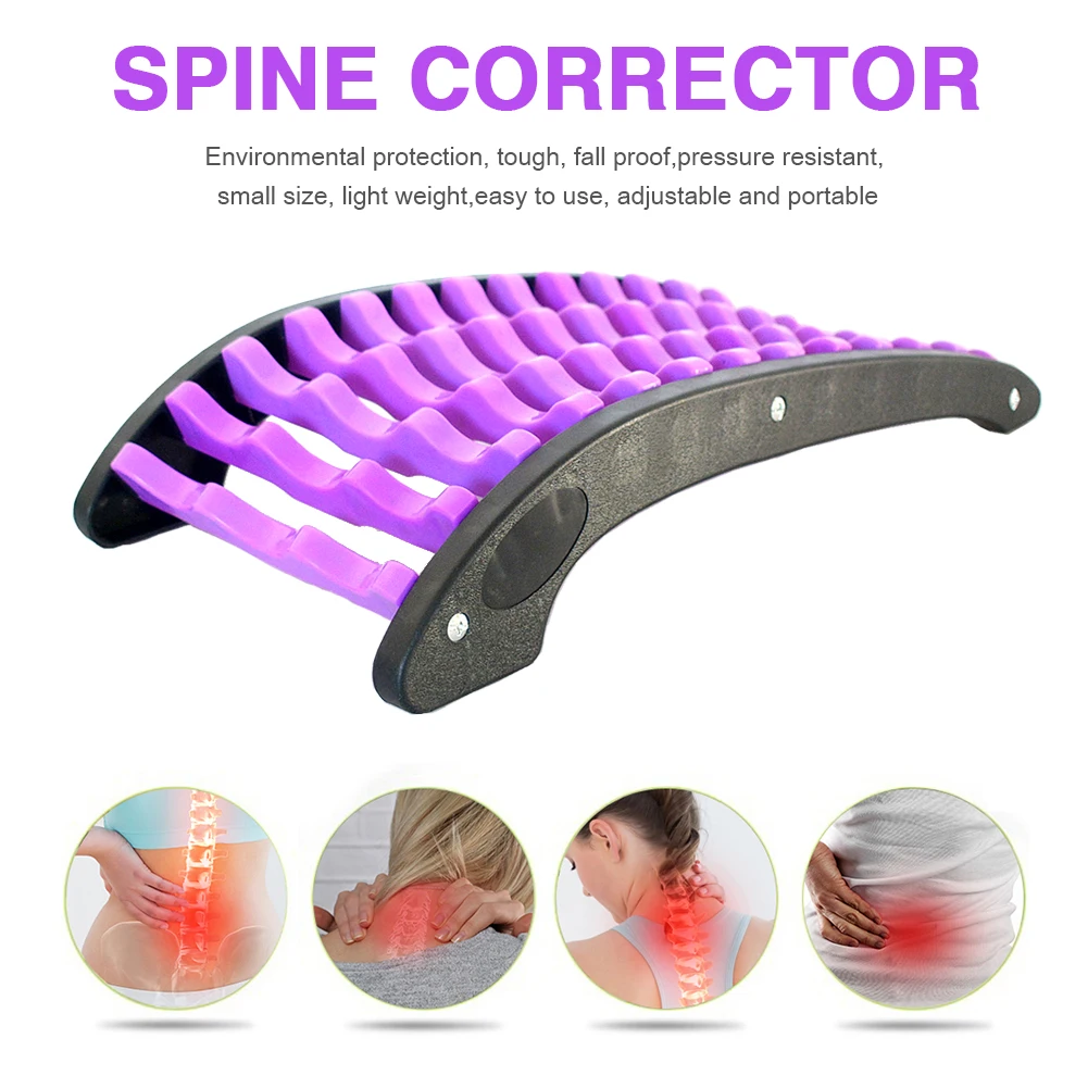 

Adjustable Back Massager Stretcher Fitness Lumbar Support Relaxation Spine Pain Relief Corrector Health Care Waist Massage