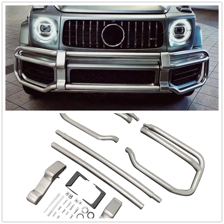 G63 решетка защита бар бык бар для G класс W463A W464 бампер AMG только нержавеющая серебро