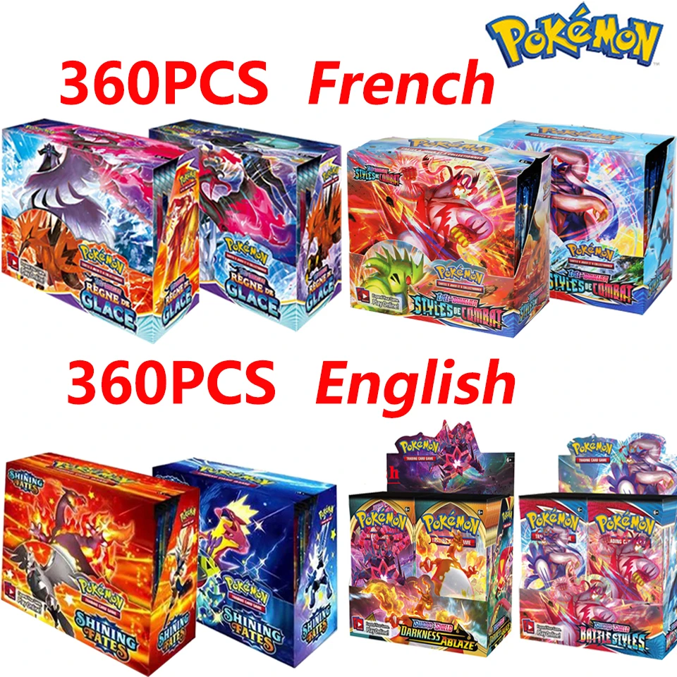 Toys Hobbies 2021 NEW Pokemon Cards 360Pcs English Pokemon TCG 