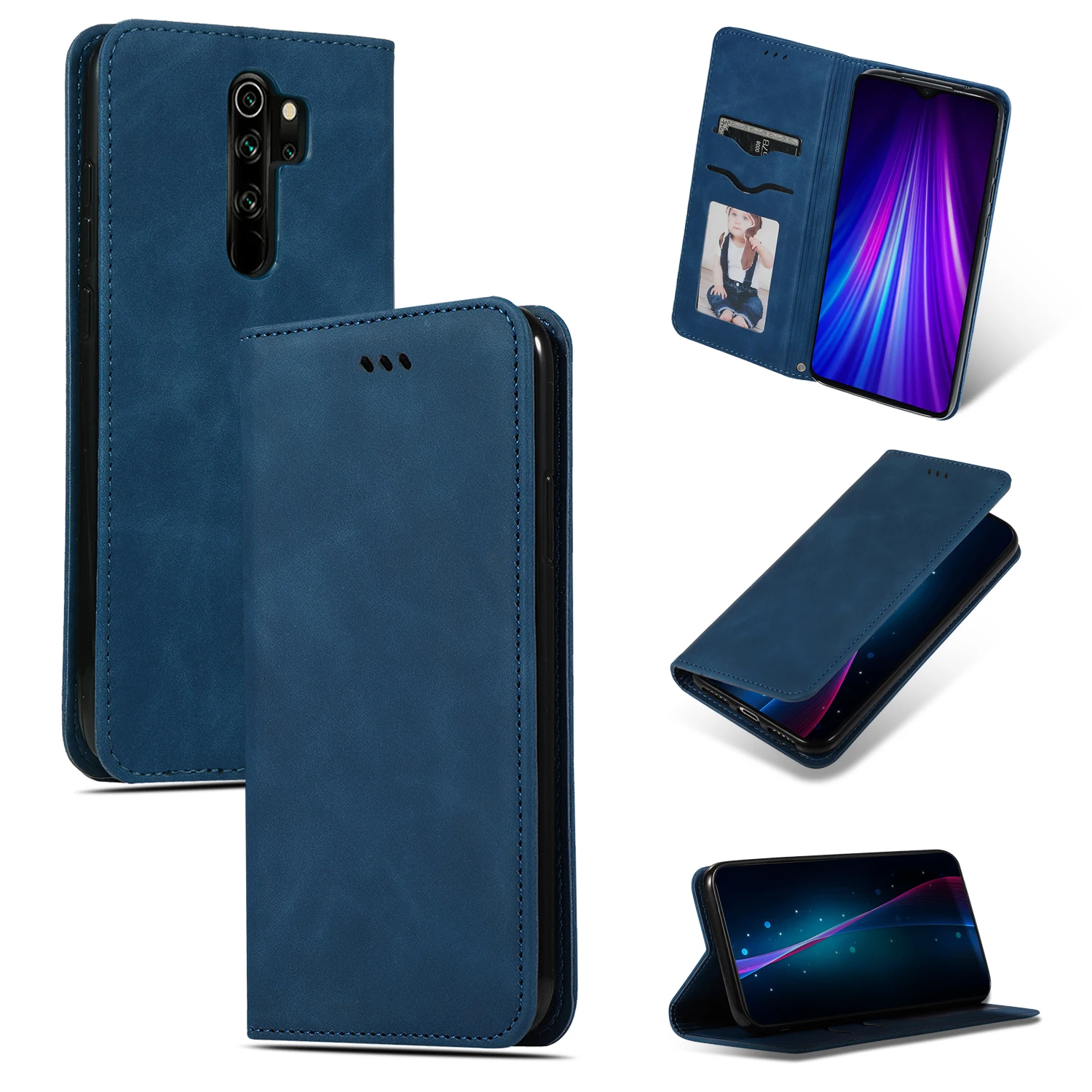 Кожаный флип-чехол для Xiaomi Redmi Note 8 Pro роскошный держатель для карт Магнитный чехол-кошелек для телефона для Xiomi Xiaomi Redmi Note 8 Coque