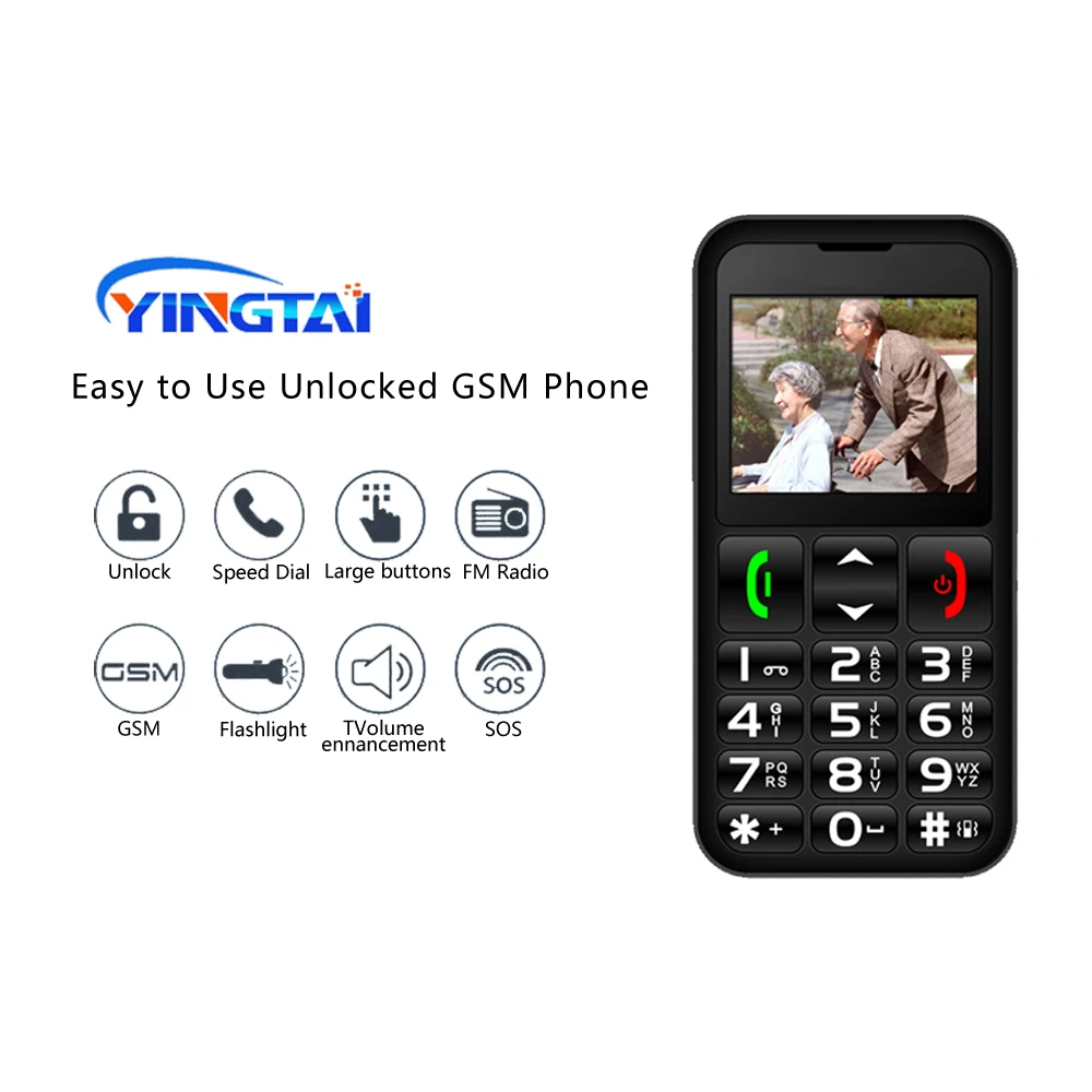 YINGTAI мобильный телефон русская клавиатура 2 дюймов FM GSM Две SIM карты громкий