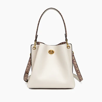 

Vintage Casual Bucket Bags for Women Shoulder Bag High Quality Pu Leather Crossbody Messenger Bag Fashion Design Tote Handbag
