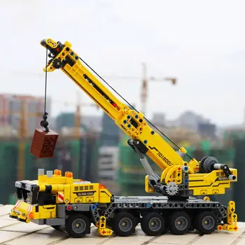 

Construction crane blocks matching craft car blocks children toys 634F