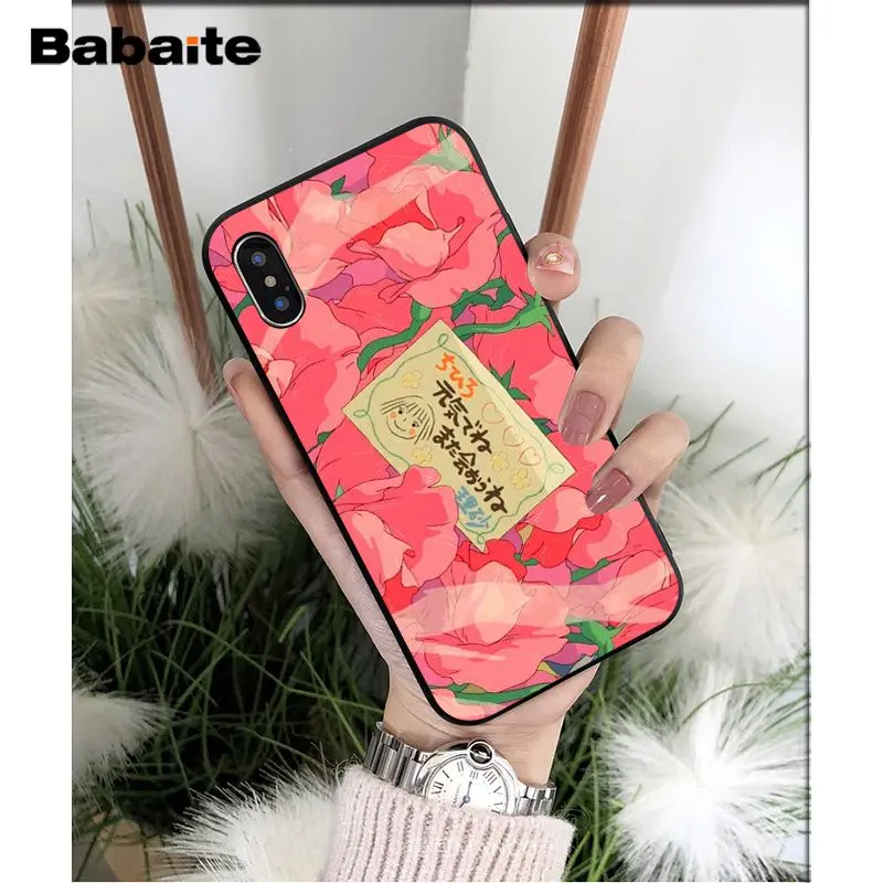 Kawaii Japanese anime pink flowers