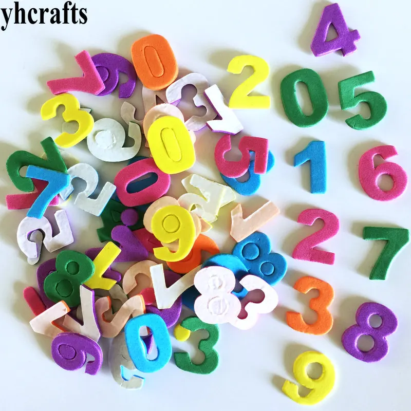 40PCS numbers 1 сумка/Лот. Новое модное платье с принтом Блестящие Сердце пенные наклейки, набор для скрапбукинга раннего обучения Обучающие промыслы diy игрушки для детского сада ремесла - Цвет: 40PCS numbers