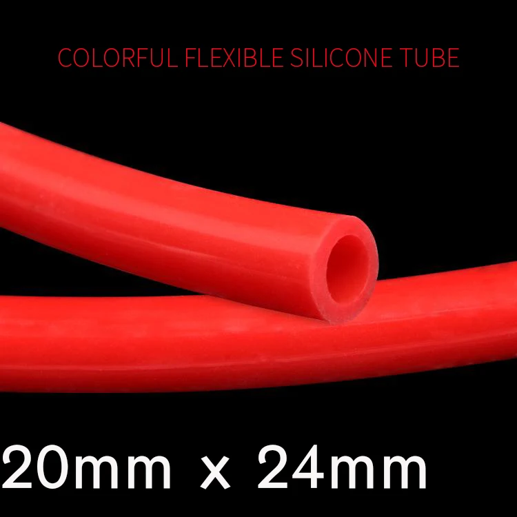 Tubo Flexible de silicona para bebidas, manguera de goma no tóxica de grado alimenticio, 20mm x 24mm