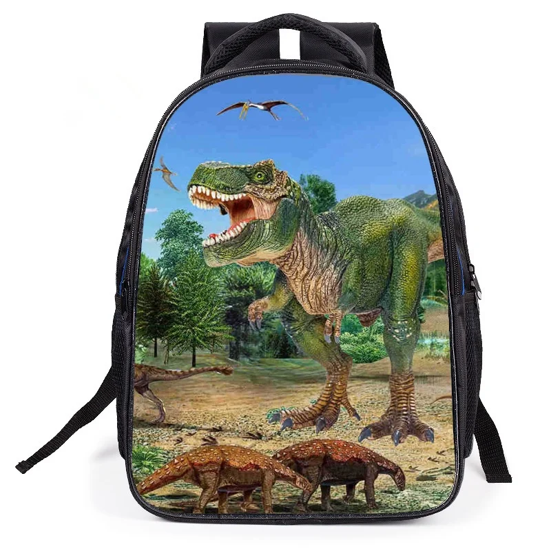 Мир динозавров Рюкзак модель животного аниме Юрского дракона школьные сумки для малышей мальчиков девочек подростков Mochila игрушки подарок - Цвет: 12