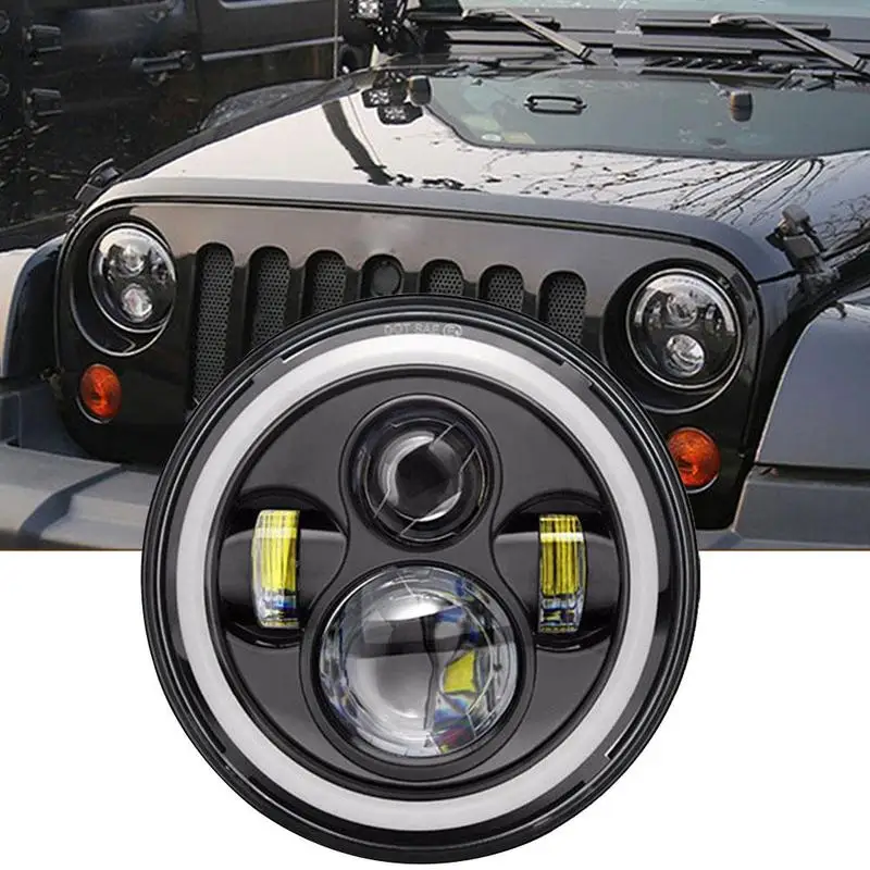 " дюймовый 200 Вт круглый светодиодный угол фары для Jeep Wrangler CJ LJ JK 97-18 W1W3