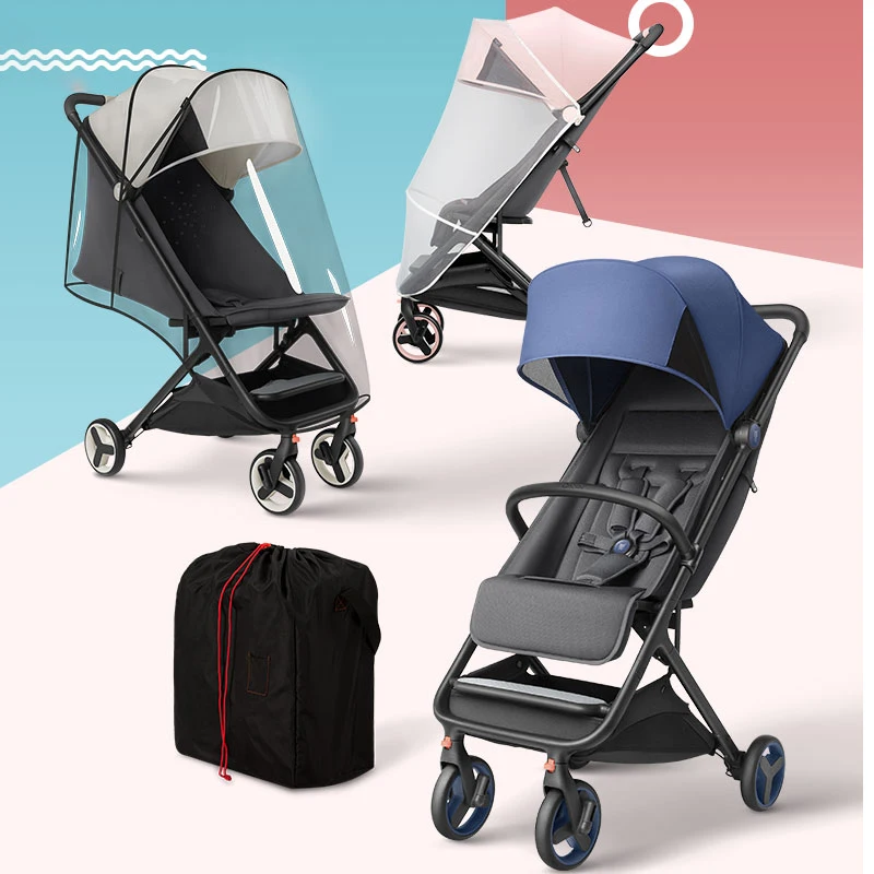 

Mitu Folding Baby Trolley Armrest Mosquito Net Rain Cover Storage Bag Infant Pushchair Baby Stroller Accessories For Kids