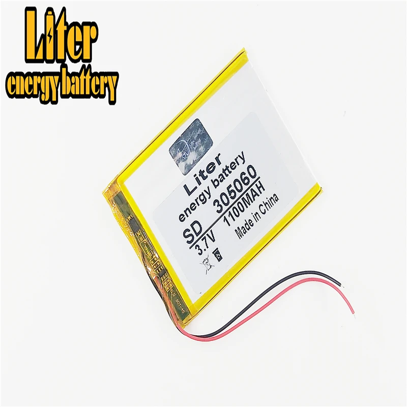 

3,7 V 1100mAh 305060 перезаряжаемая батарея для MP3 MP4 мобильного телефона bluetooth аналогичная ручка для чтения динамик литий-ионная батарея Lipo