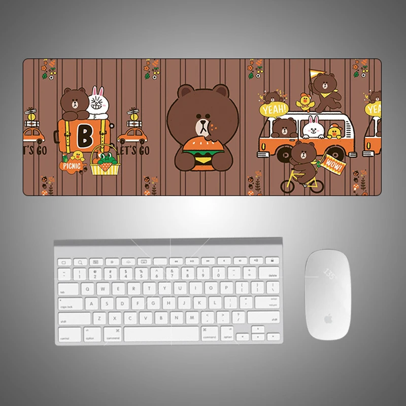 

Brown Bear Cartoon Gaming Mouse Pad Large Mouse Pad Gamer Big Mouse Mat Computer Mouse pad XL Mouse Pad Keyboard Desk Mat