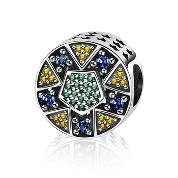 

NEW Original Design 100% 925 Sterling Silver 1:1 Authentic Classic Seaside Green Space Retro Elegant Women Bead Wedding Jewelry