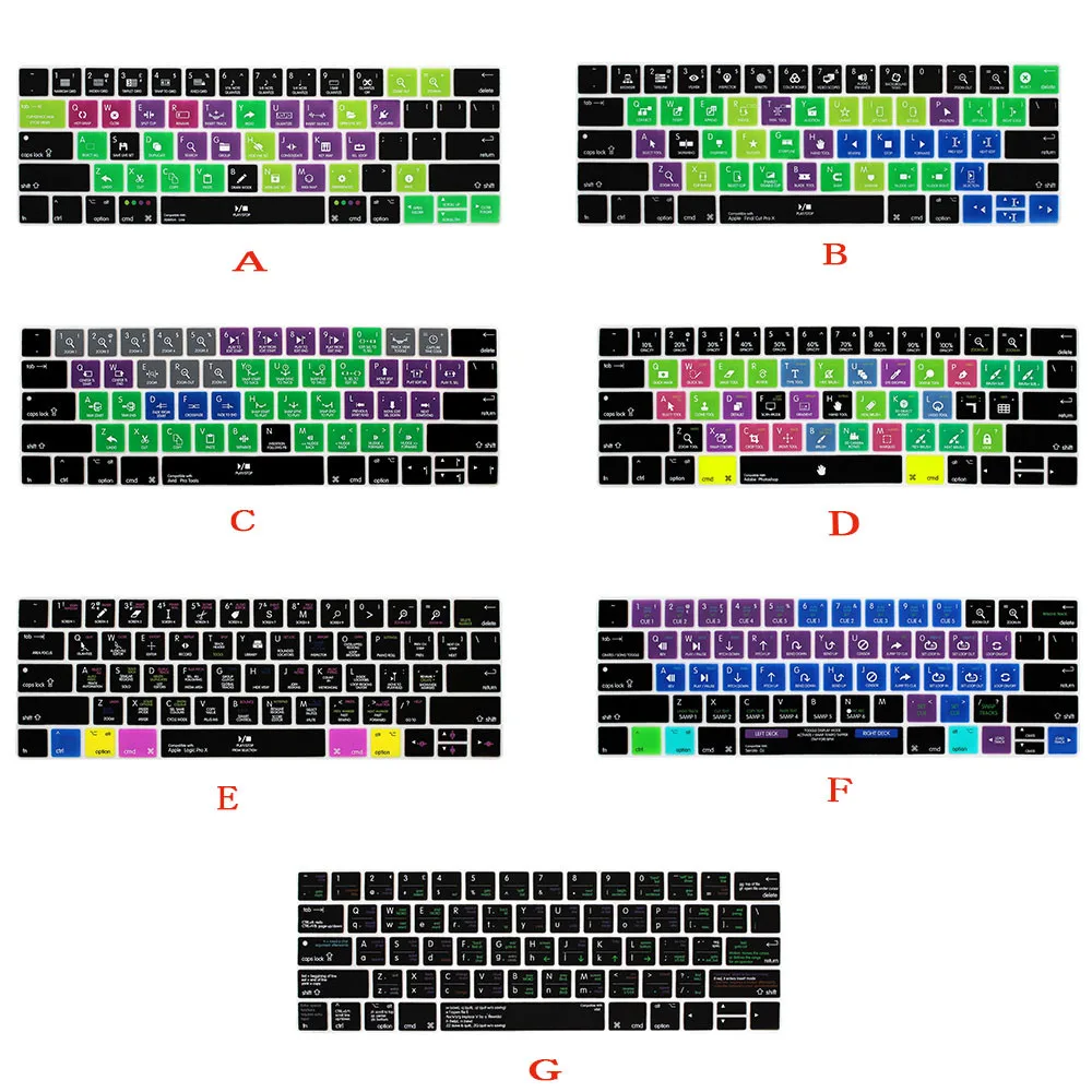 Logic Pro X горячий ярлык клавиатуры Обложка Для iMac, Mac book Pro Air 13 15 планшетный ПК Клавиатура Защитная Прокладка Skins-L827