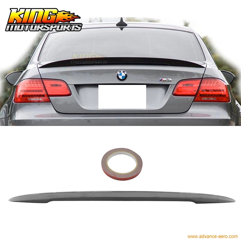 

For 2007-13 BMW 3 Series E92 2Dr P Style High Kick Matte Carbon Fiber Trunk Spoiler