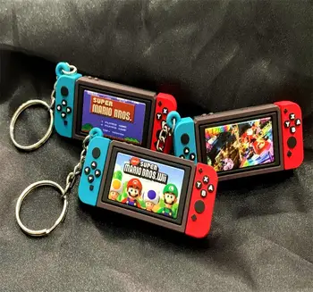 

Game switch key chain 3D Super Mario Keyring Fashion Mario Bag Charms Pendant Key Chains Trinket Kid Gift Pendant bag key ring